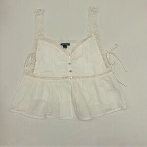 Wild Fable White Lace Detail Top